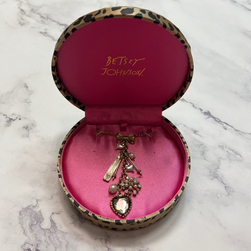 Betsey Johnson ski charms necklace